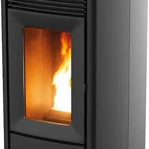 Markenware Pelletofen Ego Air 8 M2 Maestro, Grundgerät mit Verkleidung Metall Schwarz, 8,1K