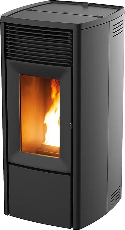 Markenware Pelletofen Ego Air 8 M2 Maestro, Grundgerät mit Verkleidung Metall Schwarz, 8,1K