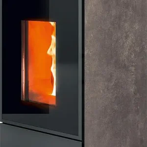 Abverkauf Pelletofen EIKO Natural Matic 6 Core R, Grundgerät mit Verkleidung Materia Piombo Stein, 6,0 KW