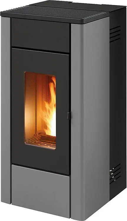 Top-Preis Pelletofen May Air Grundgerät + Verkleidung Metall Silber, 7KW