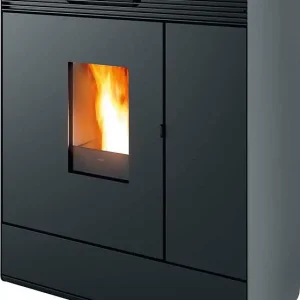 Pelletofen MCZ Aki Hydromatic 18 R, Grundgerät mit Verkleidung Silber Metall , 17,7 KW Preisknaller