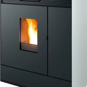 Pelletofen MCZ Aki Hydromatic 18 R, Grundgerät mit Verkleidung Weiß Metall , 17,7 KW Geprüft