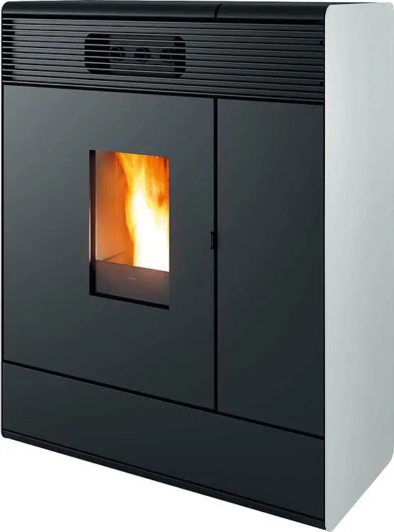 Pelletofen MCZ Aki Hydromatic 18 R, Grundgerät mit Verkleidung Weiß Metall , 17,7 KW Geprüft