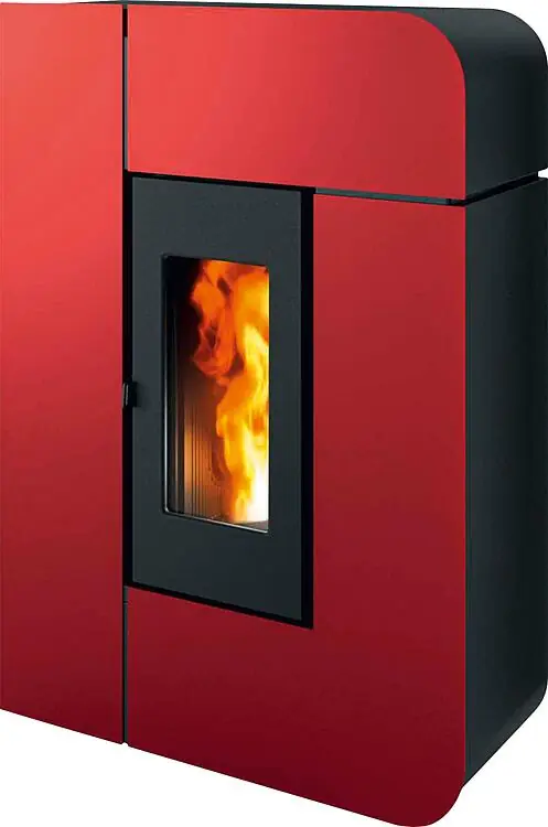 Neue Ware Pelletofen MCZ Alea Air 7 R, Grundgerät mit Verkleidung Bordeaux Metall, 7,0 KW