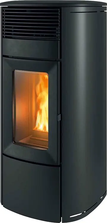 Bestseller Pelletofen MCZ Club C. Air 12 R, Grundgerät mit Verkleidung Matt Schwarz Metall, 11,9 KW