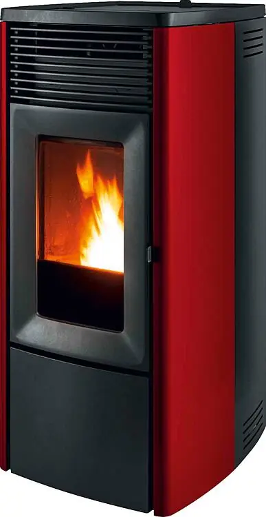 Pelletofen MCZ EGO Hydromatic 8 R, Grundgerät mit Verkleidung Bordeaux Metall , 8,0 KW Neue Ware