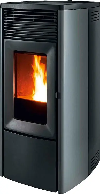 Kracherpreis Pelletofen MCZ EGO Hydromatic 8 R, Grundgerät mit Verkleidung Silber Metall , 8,0 KW