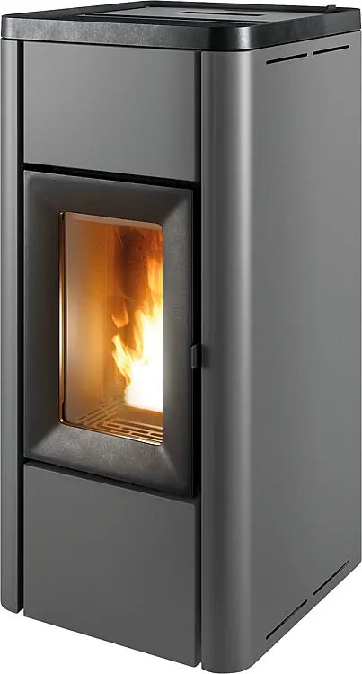 Must-Have Pelletofen MCZ GHEA Air 6 R, Grundgerät mit Verkleidung Metall Silber_313