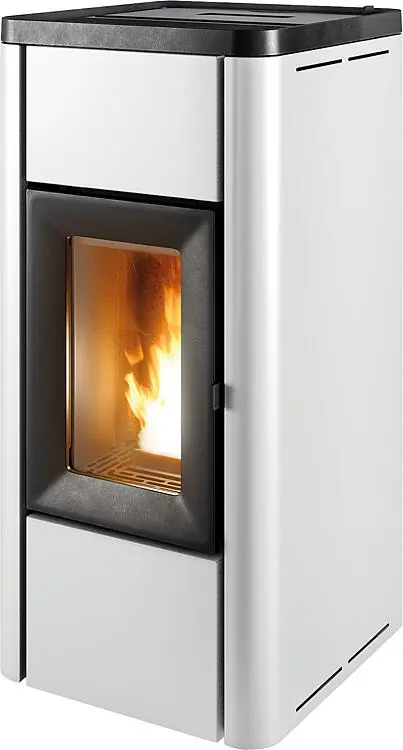 Pelletofen MCZ GHEA Air 6 R, Grundgerät mit Verkleidung Metall Weiß_302 Kracherpreis