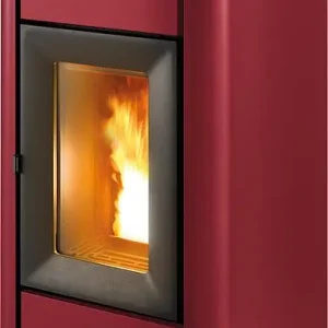 Preisreduziert Pelletofen MCZ Mida Air 8 R, Grundgerät mit Verkleidung Bordeaux Metall, 8,0 kW
