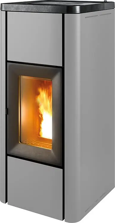 Pelletofen MCZ Mida Air 8 R, Grundgerät mit Verkleidung Silber Metall, 8,0 kW Sichere Zahlung