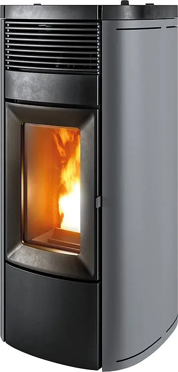Pelletofen MCZ Musa Air 10 R, Grundgerät mit Verkleidung Silber Metall, 10 KW Nur Für Kurze Zeit