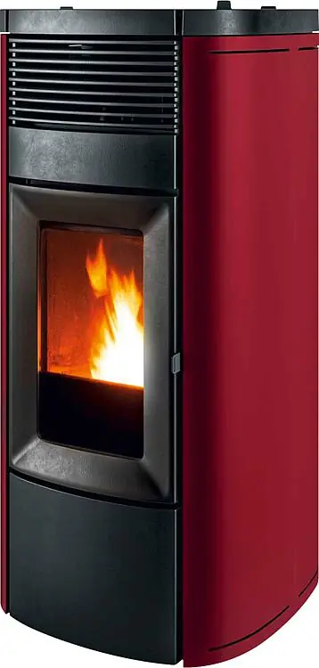Pelletofen MCZ Musa Hydromatic 18 R, Grundgerät mit Verkleidung Bordeaux Metall, 17,7 KW Letzte Chance