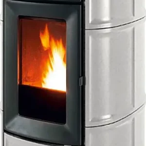Neu Im Sortiment Pelletofen MCZ Suite Hydromatic 18 R, Grundgerät mit Verkleidung Salt and Pepper Ceramic, 17,7 KW
