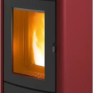 Pelletofen MCZ Tecla Air 6 R, Grundgerät mit Verkleidung Bordeaux Metall, 6,3 KW Neu