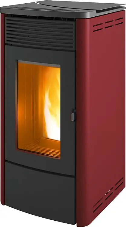 Pelletofen MCZ Tecla Air 6 R, Grundgerät mit Verkleidung Bordeaux Metall, 6,3 KW Neu