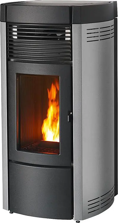 Pelletofen Musa Comfrt Air Maestro,Grundgerät+Verkleidung, Metall silber, 11,9KW Markenprodukt