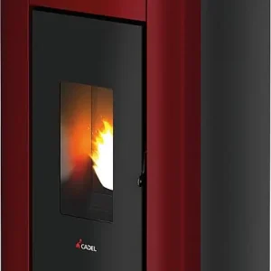 Pelletofen Prince 3 Plus Grundgerät mitVerkleidung Metall Rot, 11 KW, Warmluftve Top-Seller