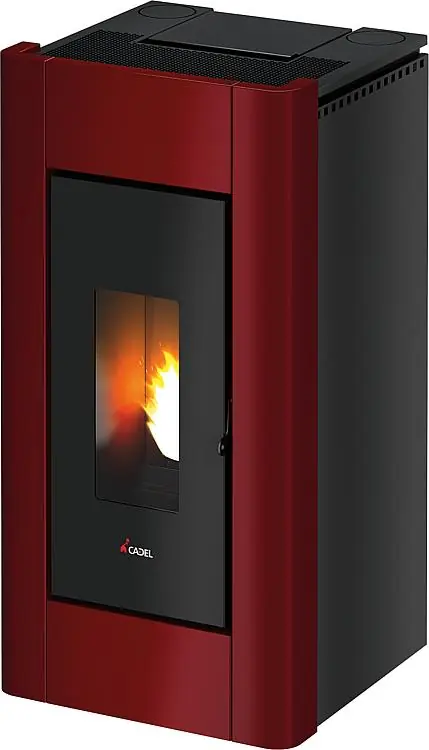 Pelletofen Prince 3 Plus Grundgerät mitVerkleidung Metall Rot, 11 KW, Warmluftve Top-Seller