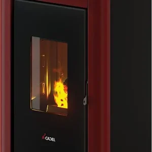 Günstig Pelletofen Sweet 3 Air 7.0 Grundgerät mit Verkleidung Metall Rot, 7 KW