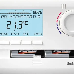 Expressversand RAMSES 831 top Uhrenthermostat digital 24h/7d, Ferienprogramm RAL 9010 weiß (Bat
