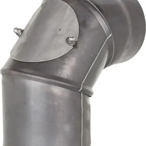 Rauchrohrbogen DN 160,stahl blank mit Reinigungstür, 2,0mm Wandstärke, 0-90 Sofort Bestellen