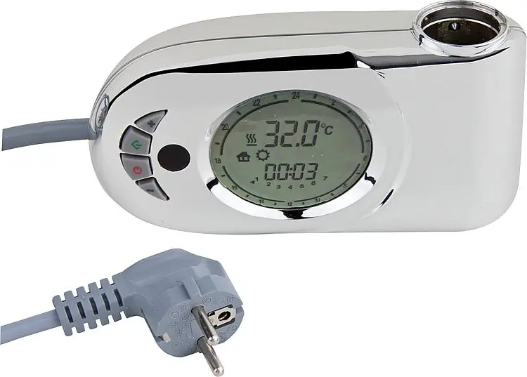 Raumtemperaturregler INFRA, für Badheizkörper max. 2000W, Farbe Chrom Echt