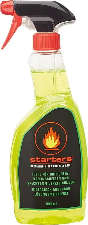 Zertifiziert Reingiger für Kaminscheiben, Grill und Ofen lösungsmittelfrei 500 ml