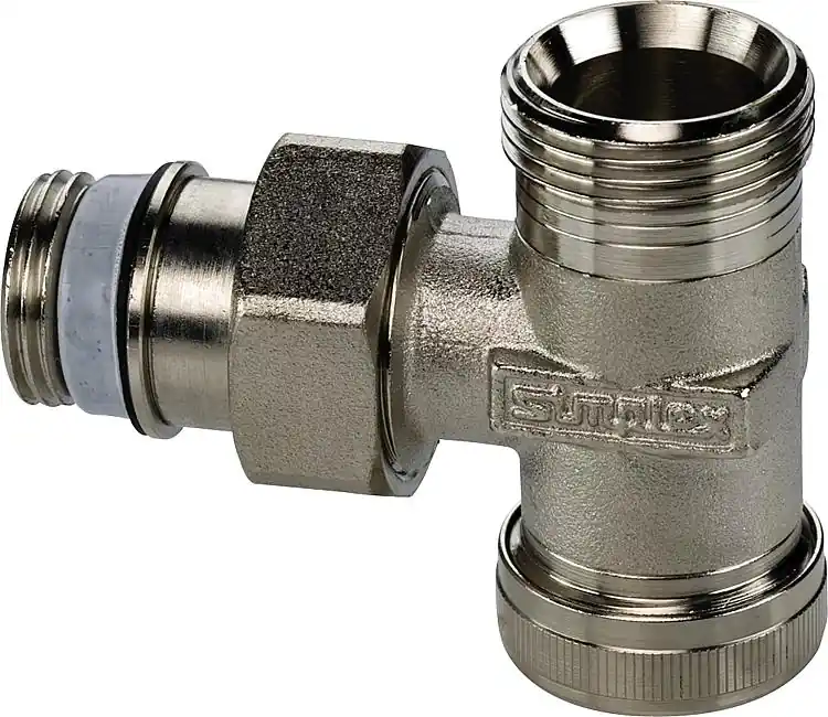 Günstig Rücklaufverschraubung Typ AG/M Messing vernickelt 1/2" x 3/4" Ausführung Eck