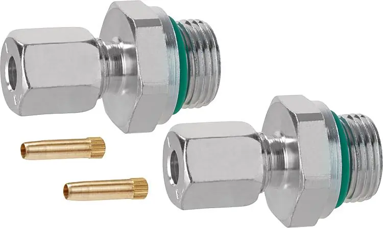 Schneidring-Verschraubungsset 2x8mm x DN 10 (3/8") mit Stützhülse Neu Im Sortiment