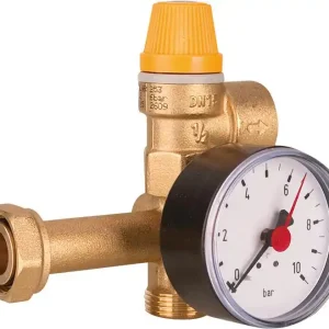 Solarkreissicherheitsgruppe für Easyflow Syst. Mit SV 6 bar Manometer 10 bar Super-Preis