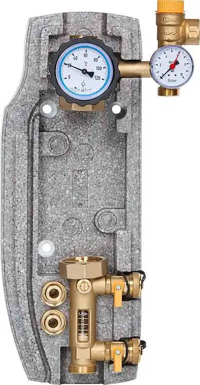 Super-Preis Solarstation Easyflow Typ 1 Einstrang, ohne Umwälzpumpe Durchfluss 2-12l/min, 1" AG