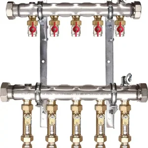Soleverteiler 2" für 10 Solekreise + Tacosettern im Rücklauf Baulänge 840 mm Geprüft