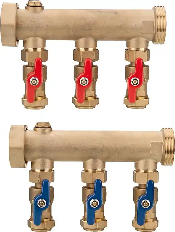 Soleverteiler DN 40 (1 1/2") 25 mm Klemmanschluss, 3 Kreise Preis Gesenkt