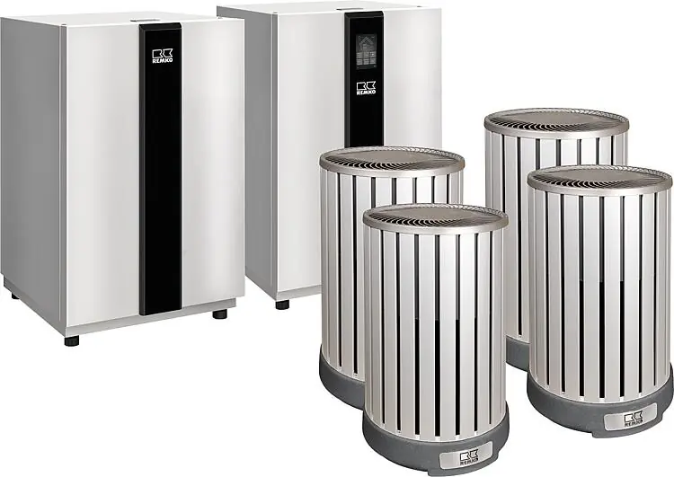 Sofort Bestellen Split-Wärmepumpe Remko HTS 200 Duo, 23 - 35 kW, Aussenmodul Aluminiumoptik