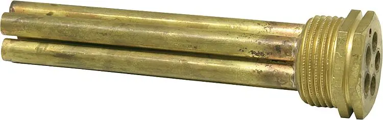 Tauchhülse 1‘‘‘‘ Messing innen 7 mm, f 5 Fühler, Einbaulänge 130 mm Schneller Versand