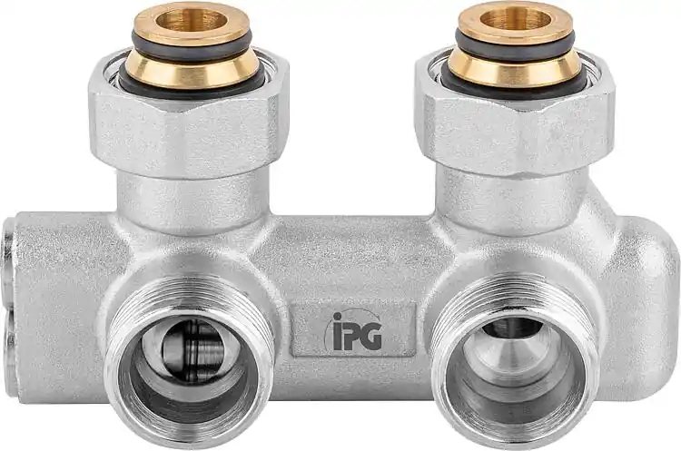 Umlenkstück Eckform mit Eurokonus-Einlegeteil, DN 20 (3/4"), absperrbar Bestseller