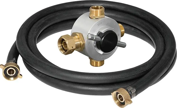 Rabatt Umsteuerventil Flussrichtung, mit EPDM Schlauch DN15(1/2"), für Solar Push