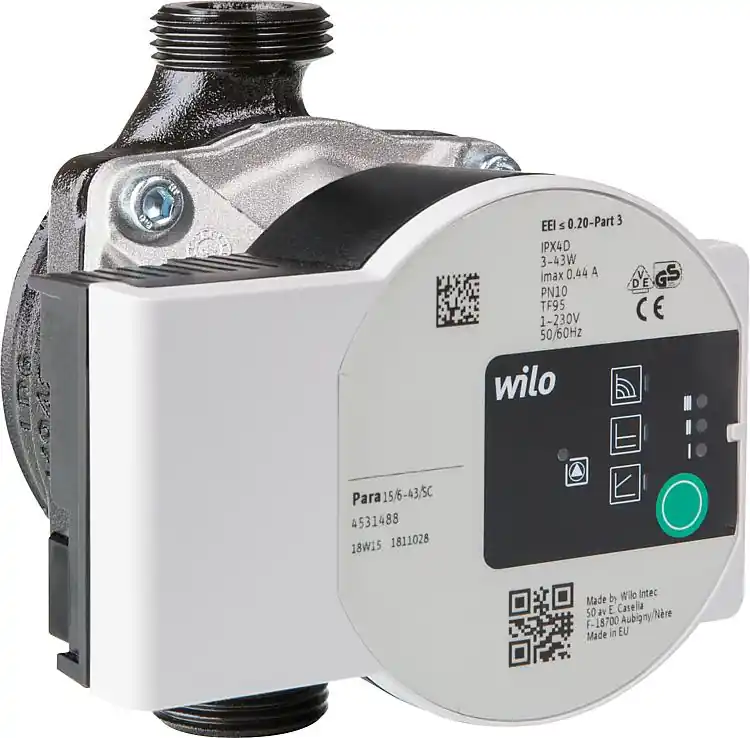 Preiswert Umwälzpumpe Wilo Para 15/6 SC für Heizkreisset Easyflow DN20(3/4"), Baulänge 130
