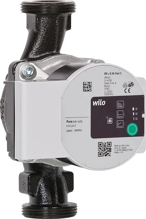 Versand Am Gleichen Tag Umwälzpumpe Wilo Para 25/6 für Heizkreisset Easyflow DN25(1") Baulänge 180mm