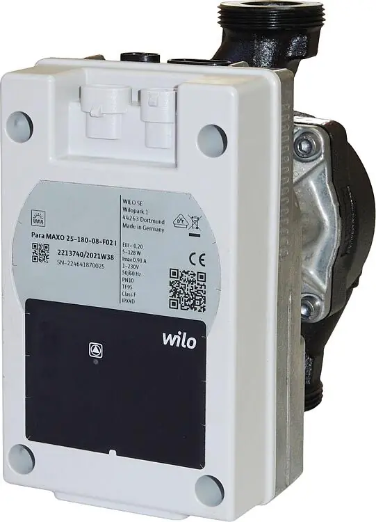 Umwälzpumpe Wilo Para Maxo 25/8-180 für Solar-Systemtrennung Easyflow Solo HE Begrenztes Angebot