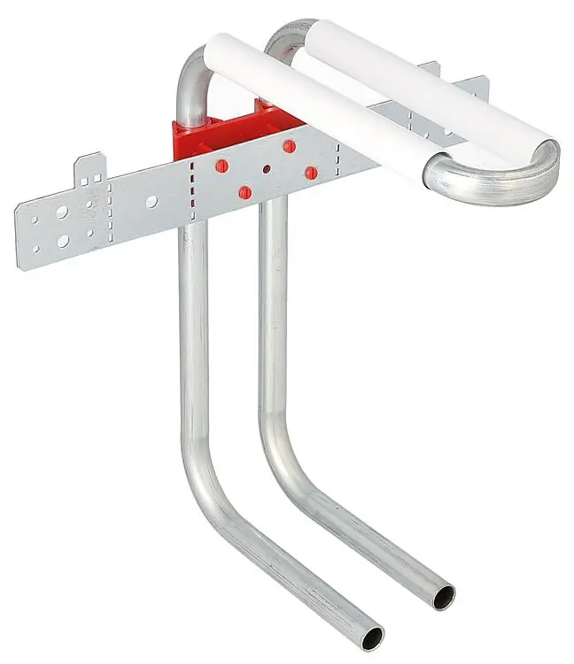 Wandanbindung mit Rohrbogeneinheit aus C-Stahl-Rohr 15x1,2mm,Höhe 280mm in U-For Direktkauf