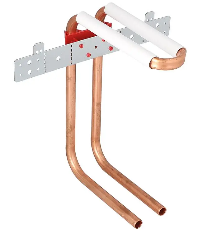 Letzte Chance Wandanbindung mit Rohrbogeneinheit aus Kupfer-Rohr 15x1,0mm,Höhe 280mm in U-Form