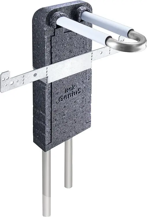 Wandbox aus EPP mit Rohrbogeneinheit aus Edelstahl-Rohr 15x1,0 in L-Form inkl. I Schnäppchen