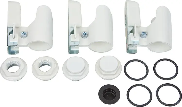 Nur Heute Wandkonsolen-Anschlussset zu Tribeca Alu-Röhrenradiator, RAL 9010