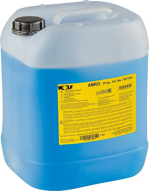 Wärmeträgerflüssigkeit Wolf Anro, 20kg 3501520 Echt