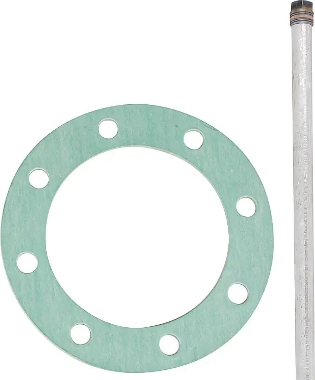Wartungsset für Speicher mit Flanschdichtung 180mm und Magnesiumanode 1 1/4" Schneller Versand
