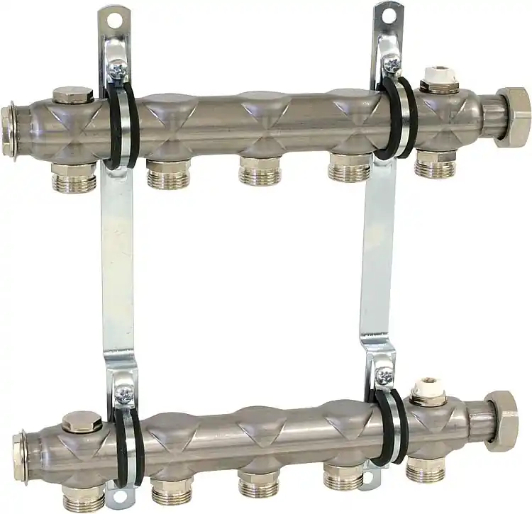 WS-Heizungsverteiler 10 Gruppen Typ e-class 5210 1"Mutter freidrehend Highlight