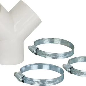 Y-Anschluss Comfort Air Drm. 60mm, inkl. 3 Rohrschellen Anschluss für 2 Luftkanäle Expressversand