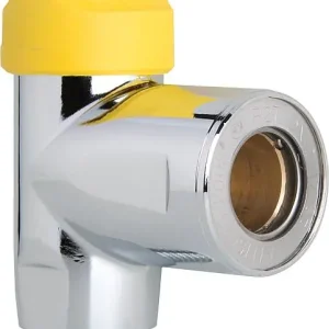 Zertifiziert Gas-Steckhahn TSV 1/2" Eck verchromt
